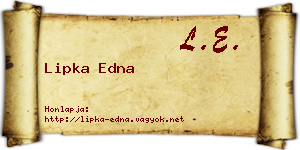 Lipka Edna névjegykártya